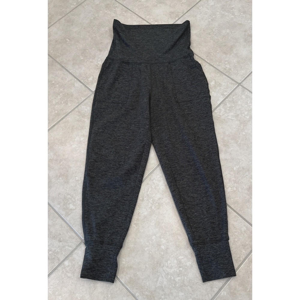 Offline By Aerie High Rise Fold Over Waist Jogger Pants Size S Heathered Green